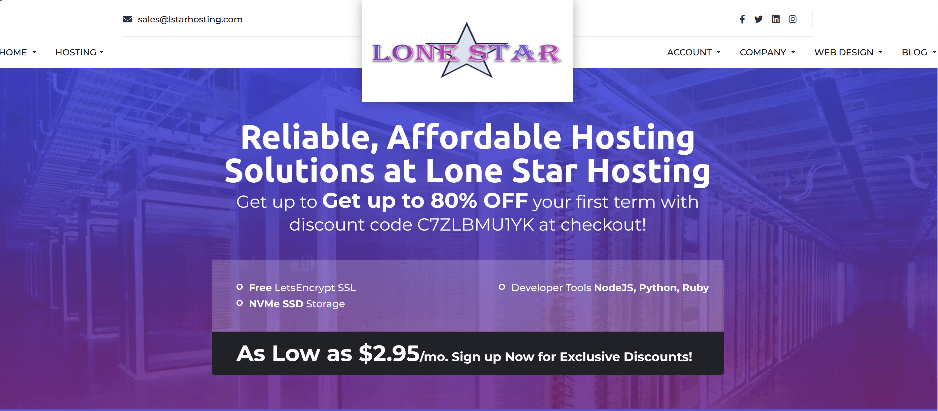 Lone Star Hosting - Web Hosting Website